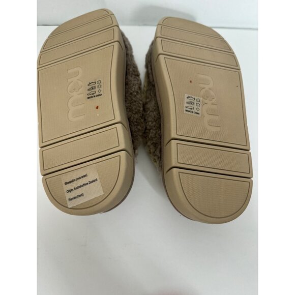 NEW Mou Bounce Curly Clog Slippers Gray Mule Shearling Size EU 40 US 9 9.5 - Picture 6 of 6